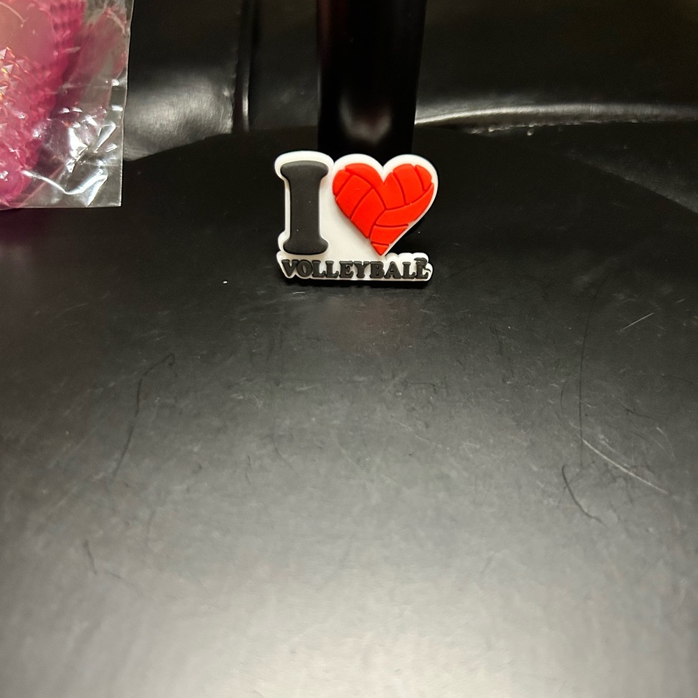 3/$8 I Heart Volleyball Croc Charm